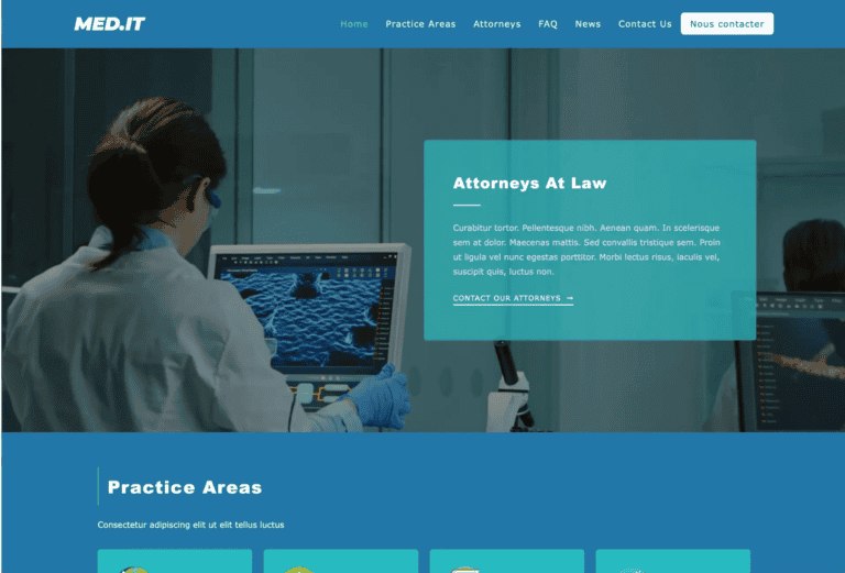 Page d'accueil du site Med-it